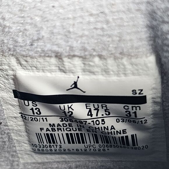 2012 Nike Air Jordan 4 Military Blue Size 13 [308497-105] White Blue OG Tab Swap main image 9